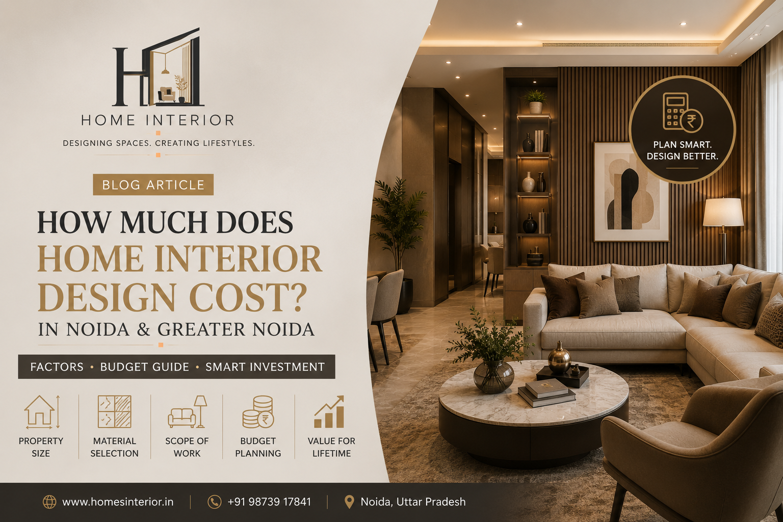 How Much Does Home Interior Design Cost in Noida & Greater Noida